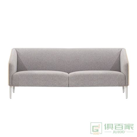 格诺瓦办公布沙发简约现代小户型 1.9米三人位 0.8米单人位组合办公室布沙发 浅灰色