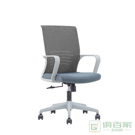 精一职员椅PP加纤维背架PP连体固定扶手办公椅 职员椅