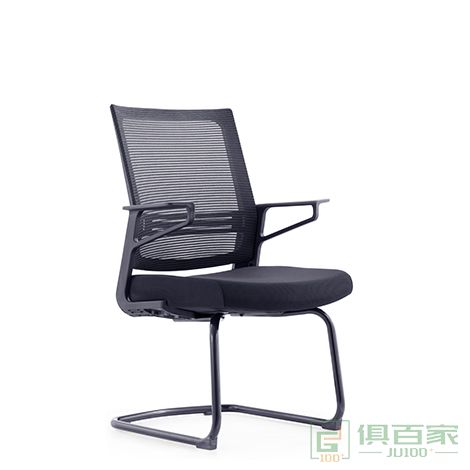 精一黑色尼龙加玻纤背架，腰靠可调节头枕和腰靠职员椅 办公椅