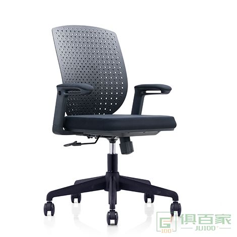 精一办公椅转椅高靠背大班椅人体工学家用电脑椅网布 转椅黑坐垫