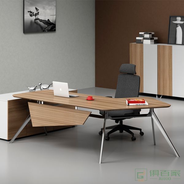 海沃氏总裁经理办公桌子办公室老板简约现代时尚单人大班台家具
