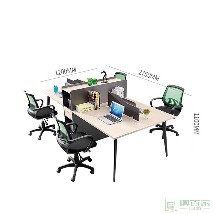 职员桌2人位员工桌办公电脑桌格诺瓦办公桌椅组合职员办公桌4人位