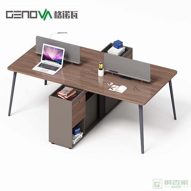 格诺瓦办公桌简约现代职员上班电脑桌办公室双人办公职员桌子