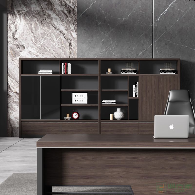 格诺瓦办公家具文件柜 木质高柜老板办公室书柜 简约现代资料柜背景柜子