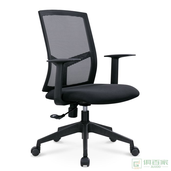 优百丽职员椅电脑椅网布现代办公椅简约弓形职员椅员工椅靠背家用升降转椅凳子