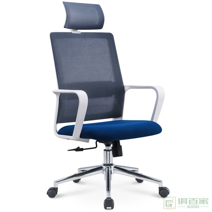 优百丽主管椅电脑椅网布现代办公椅简约弓形靠背家用升降转椅凳子
