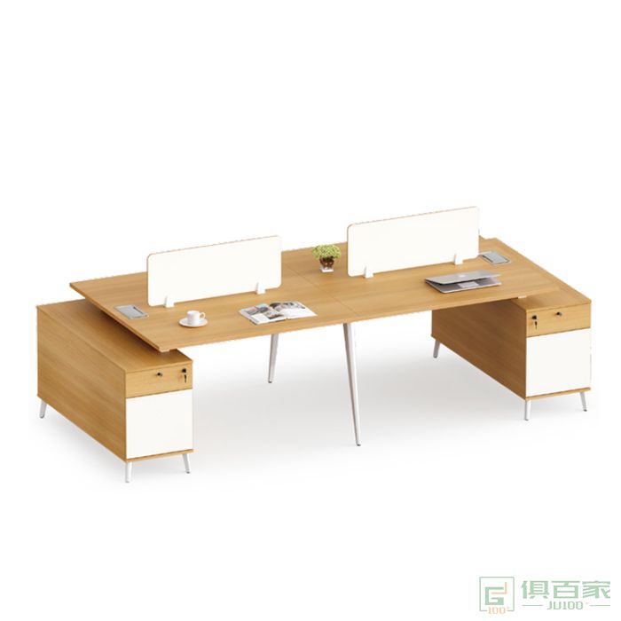华都职员办公桌椅组合简约现代钢架屏风工位电脑桌四4人位办公室家具职员桌