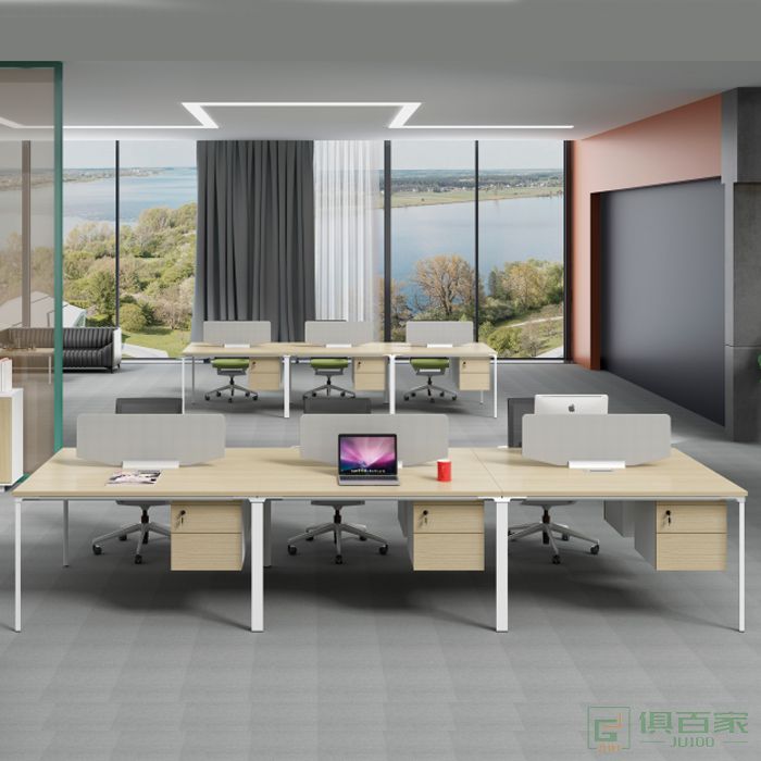 海沃氏办公桌组合对坐6人位职员桌书桌家用简约现代办公室工作台家具电脑桌子