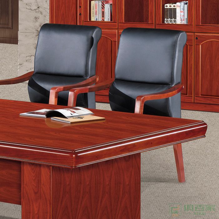 汉威思会议桌长桌贴实木皮中式现代油漆会议桌长条桌办公家具