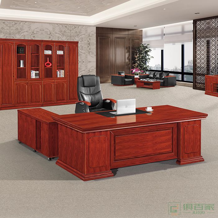 汉威思新中式大班台老板桌总裁桌简约现代办公桌单人办公家具