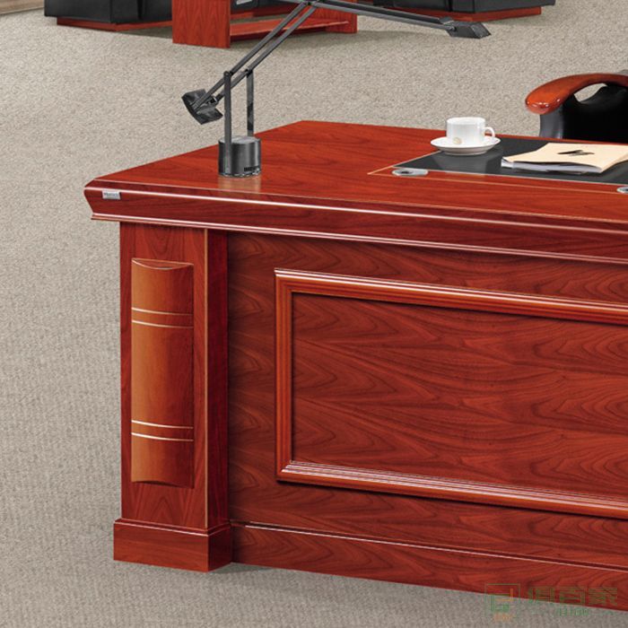 汉威思油漆实木办公桌老板桌总裁桌单人经理桌公桌办公家具