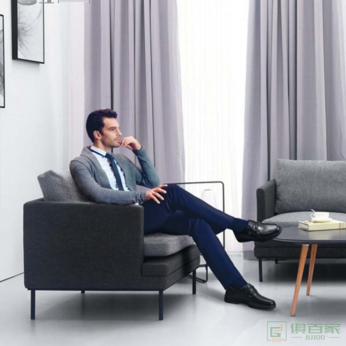 新越布艺沙发北欧简约现代沙发客厅大户型科技布沙发组合套装