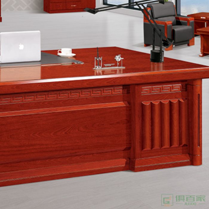 冠诚经理桌椅组合办公家具贴实木皮油漆大班台老板总裁桌经理桌