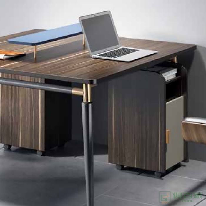震庭办公室木质文件柜带锁办公小柜子储物柜移动矮柜桌活动柜