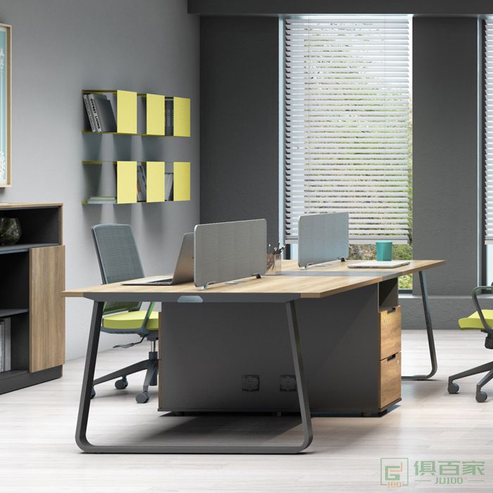 震庭办公桌职员桌四人位办公室桌椅组合电脑双人工位员工椅现代简约桌子