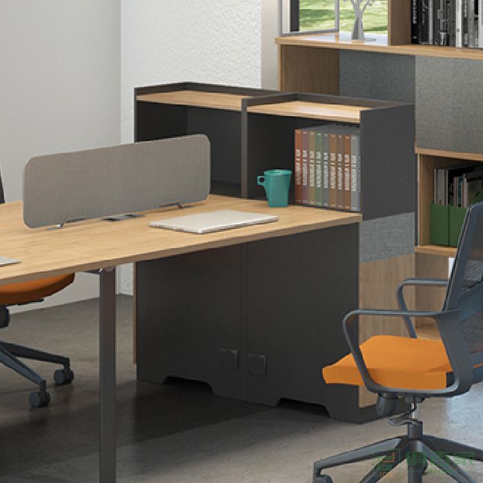 震庭办公桌职员桌四人位办公室桌椅组合电脑双人工位员工椅现代简约桌子