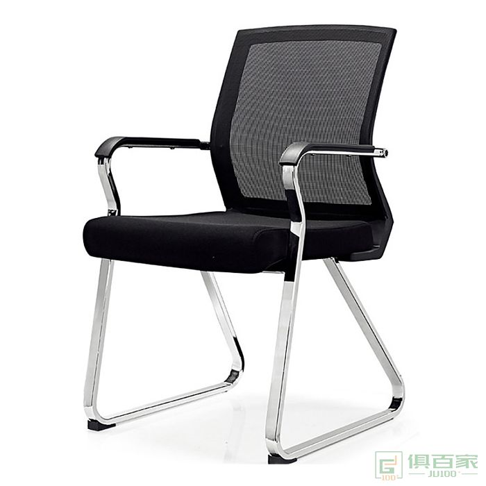 新越办公室椅子靠背舒适弓形扶手皮革老板会议椅