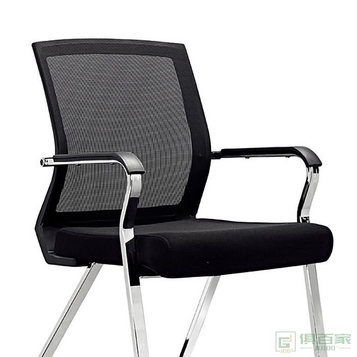 新越办公室椅子靠背舒适弓形扶手皮革老板会议椅
