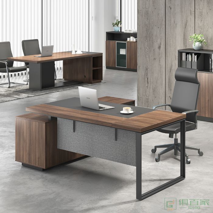 震庭老板桌总裁桌经理主管大班台办公桌椅子组合简约现代办公室单人桌