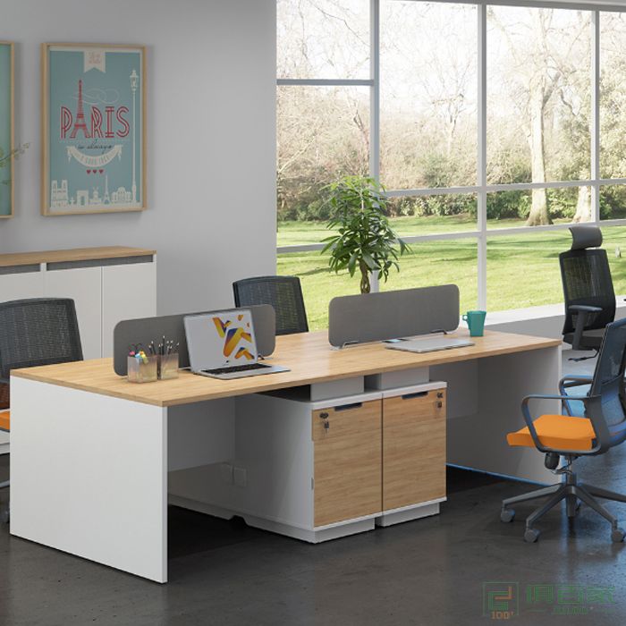 震庭职员桌办公桌椅组合简约现代办公室屏风桌两人隔断工位办公家具