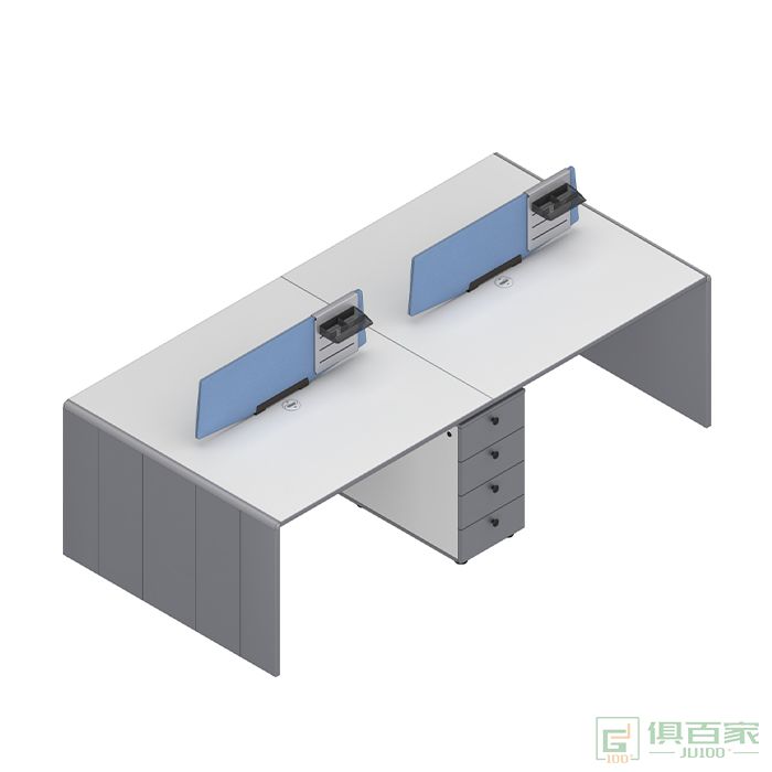 高卓家具吉象系列电脑桌简约现代办公屏风四人位办公桌员工桌办公家具职员桌