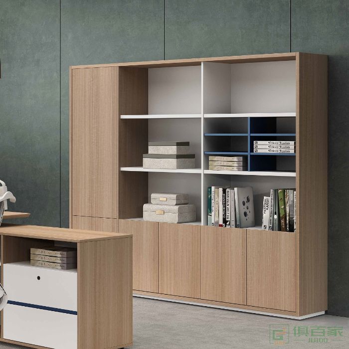 高卓家具卡诺系列老板文件柜资料柜带锁柜子储物柜办公室木质现代办公柜档案柜子