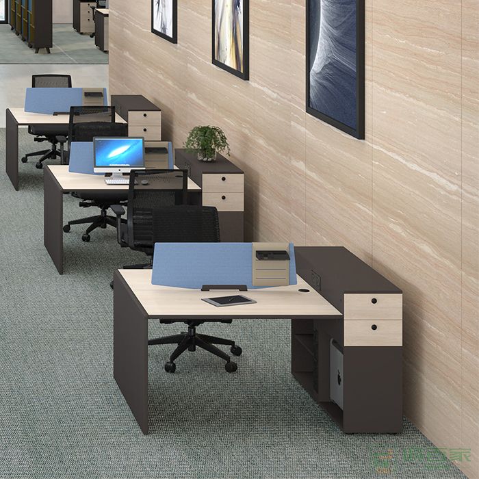 高卓家具吉象系列办公桌职员二人四人位办公室桌电脑双人工位员工椅现代简约桌子
