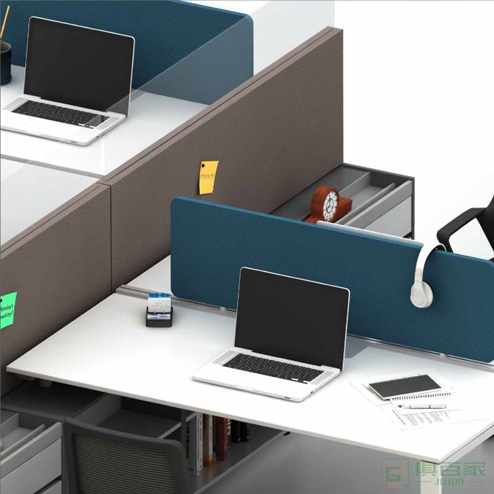 高卓家具卢米系列办公室办公桌椅组合简约员工职员桌