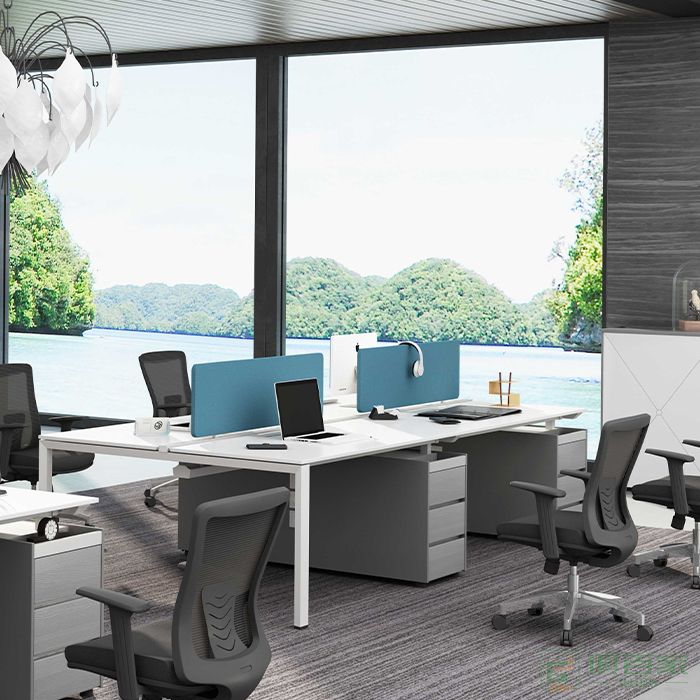 高卓家具卢米系列简约现代办公家具4人职员桌办公室