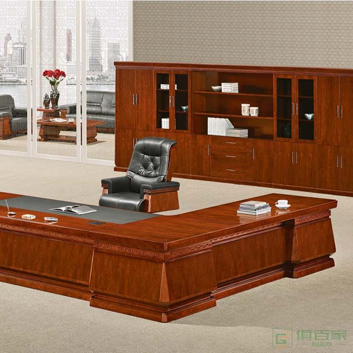 沃盛家具H9W系列E1级中密度纤维板大班台老板桌