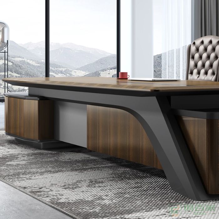 沃盛家具品度系列E1级中密度纤维板大班台老板桌