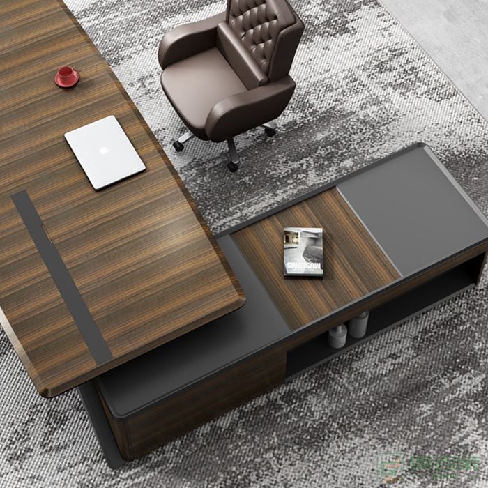 沃盛家具品度系列E1级中密度纤维板大班台老板桌