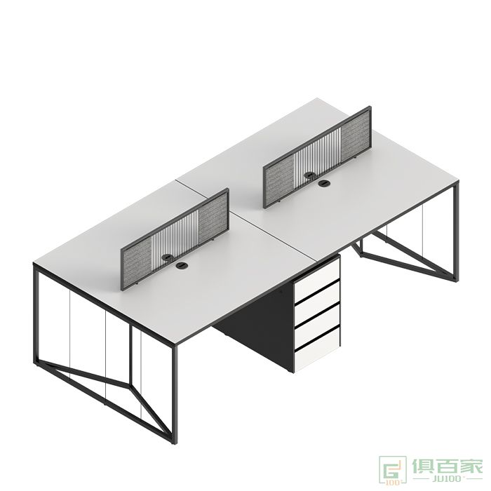 沃盛家具翰林系列职员桌四人位电脑桌工位