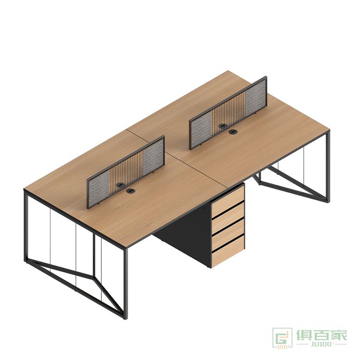 沃盛家具翰林系列职员桌四人位电脑桌工位