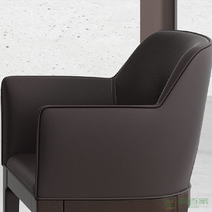 沃盛家具品寓系列优质超纤皮茶台椅休闲椅
