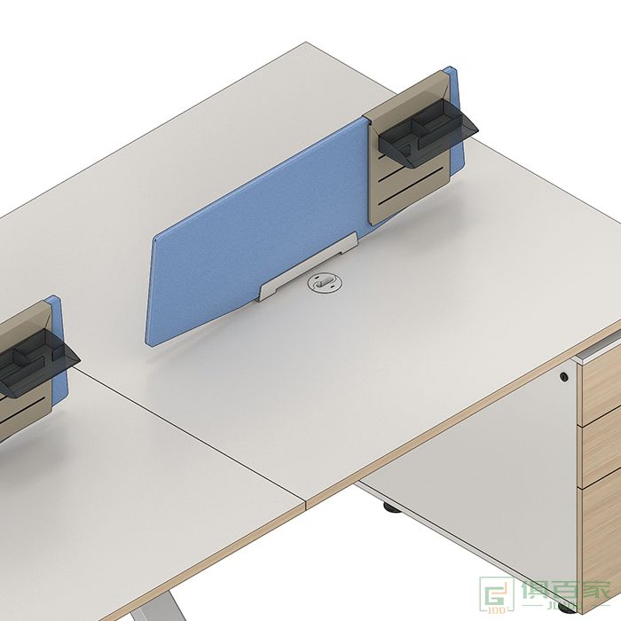 沃盛家具杰克斯系列职员桌工位四人位
