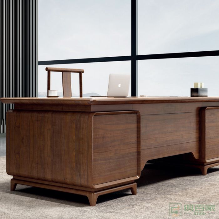 东业家具板木系列总裁老板桌经理办公室桌大班台