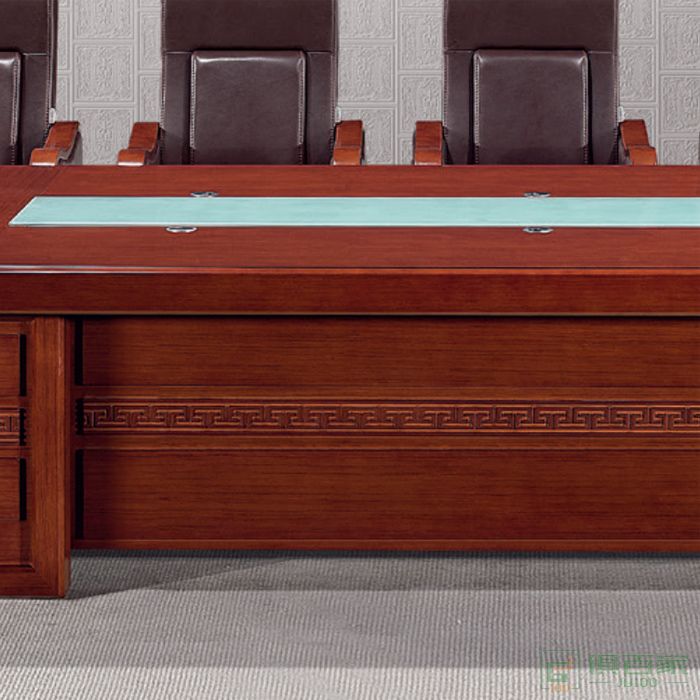 东业家具智水系列会议桌中式办公桌实木开会桌子