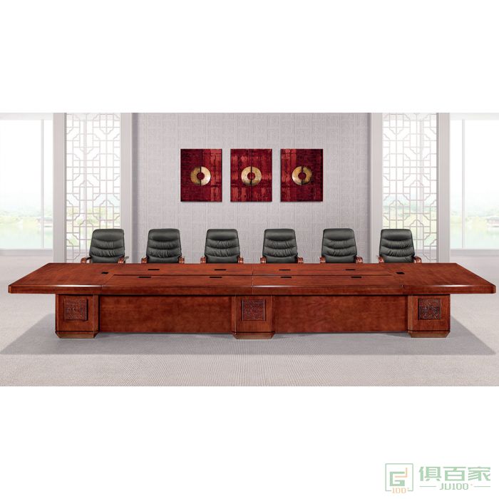 东业家具鹤舞系列中式传统会议桌大型会议桌