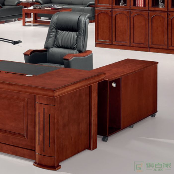 东业家具传统系列老板桌总裁桌大班台新中式办公家具桌