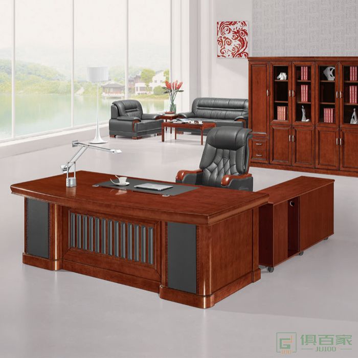 东业家具传统系列大班台总裁桌经理桌椅办公家具