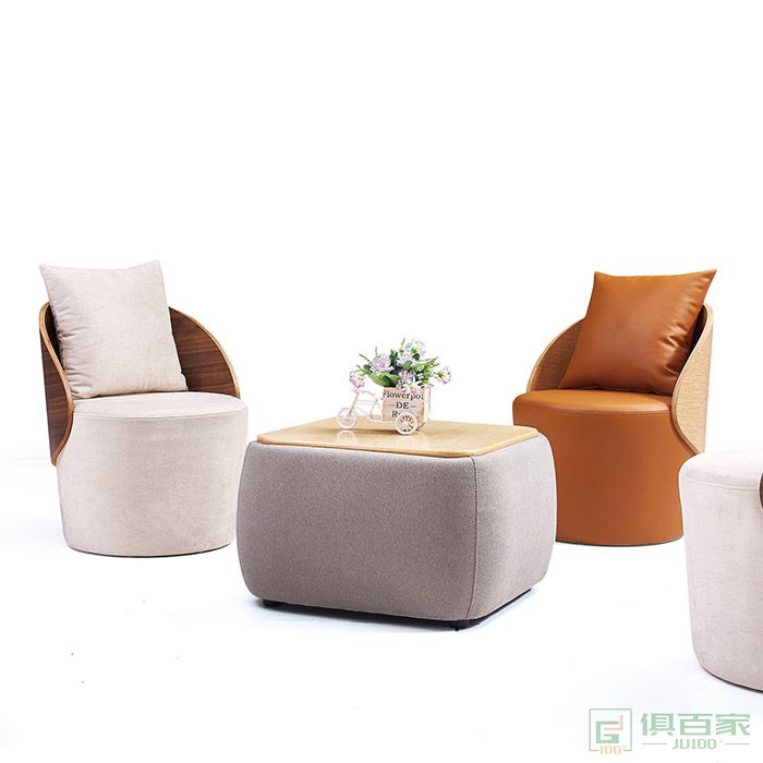 京图家具弯板系列现代设计师单椅休闲椅咖啡厅样板房接待椅