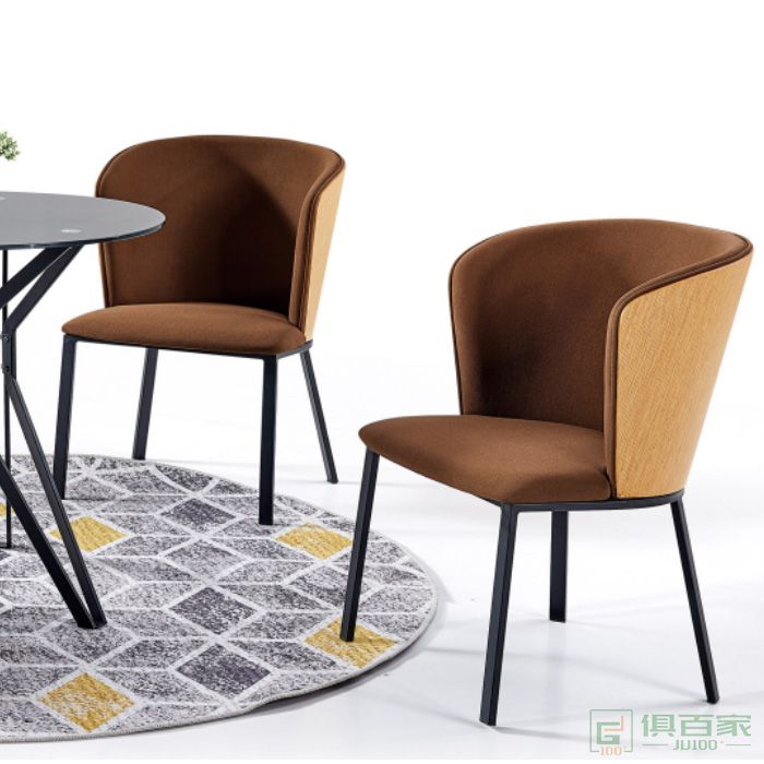 京图家具弯板系列休闲椅姜椅北欧现代设计转头盔单椅咖啡厅样板房接待椅