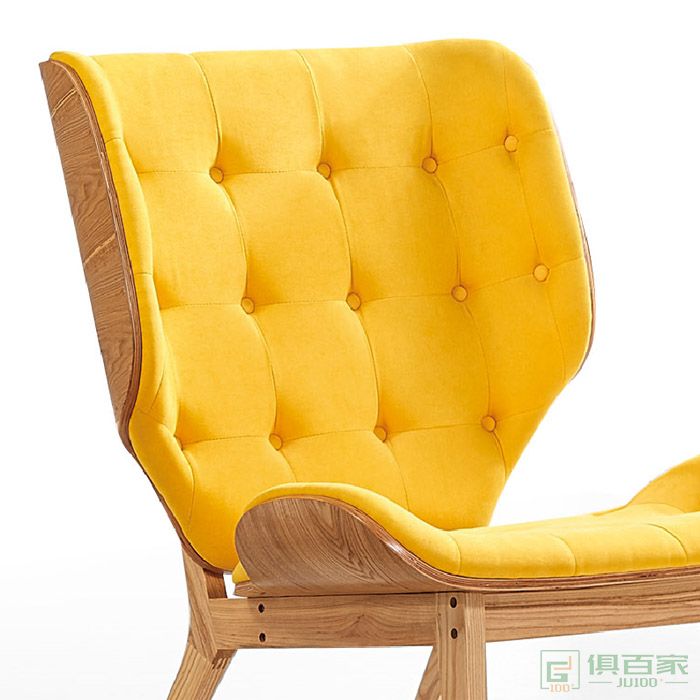 京图家具弯板系列北欧简约设计师休闲椅 酒店 样板房接待椅躺椅