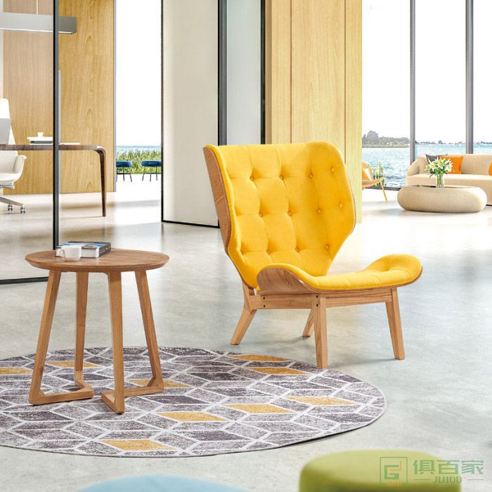 京图家具弯板系列北欧简约设计师休闲椅 酒店 样板房接待椅躺椅