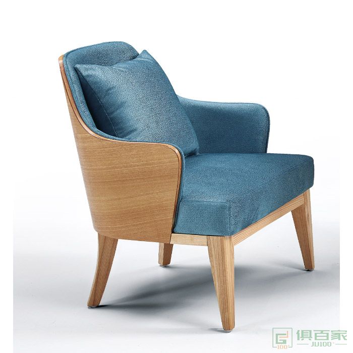 京图家具弯板系列创意极简皮艺沙发休闲椅