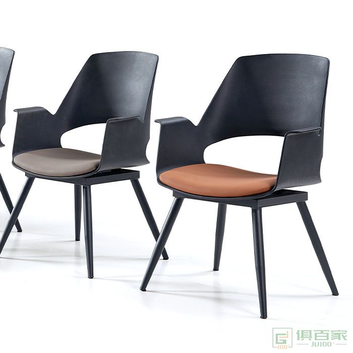京图家具春风系列办公椅单人靠背椅工业风会议休闲椅办公室