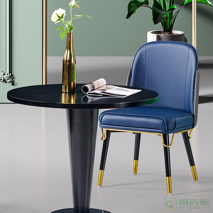 图龙家具潮流创意休闲椅子现代简约靠背咖啡餐椅