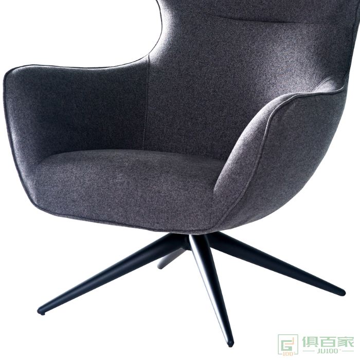 图龙家具洽谈椅北欧简约现代创意实木椅子休闲椅