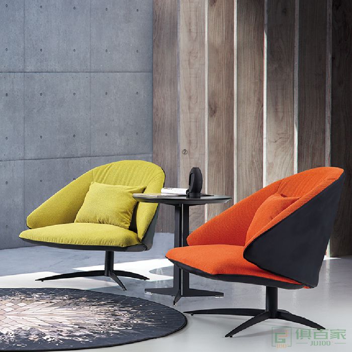 图龙家具简约时尚休闲椅创意办公室会议椅设计师风格办公椅